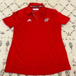 University of Kansas Adidas Red Women’s Polo! Never been worn!